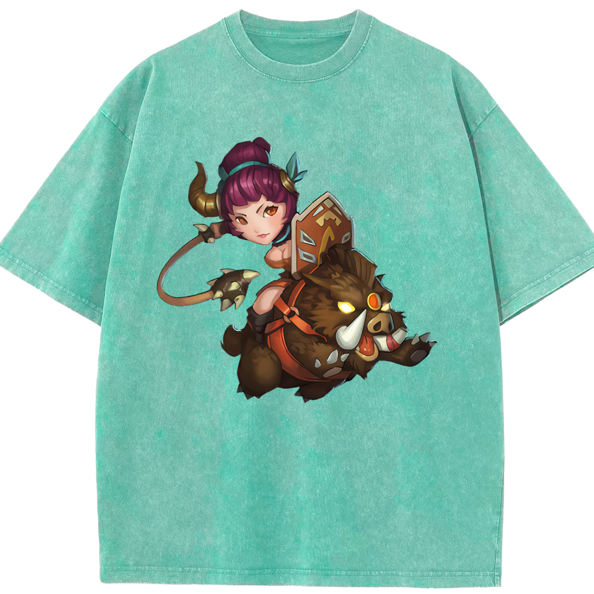 リーグ・オブ・レジェンド League of Legends LOL 綿100% ヴィンテージ風 半袖Tシャツ（フロントプリント）